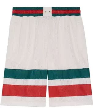 Gucci Signature GG Mesh Bermuda Shorts .